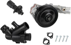 Complete Water Pump Kit with Thermostat Bolts Gaskets for Jaguar F-Pace F-Type Land Rover Range Rover V8 5.0L 2010-2018 LR010801 LR035124