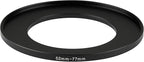 52-77mm Metal Step-Up/Down Ring Adapter Compatible with Mirrorless Cameras DSLR Lens, UV CPL ND Filter Thread Converter, Black