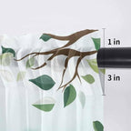 Easter Sheer Valances for Windows 42"x18", Light Filtering Kitchen Curtains Valance, Spring Watercolor Eggs Country Tulip Flower Plant Rod Pocket Chiffon Curtains for Living Room Bedroom Cafe