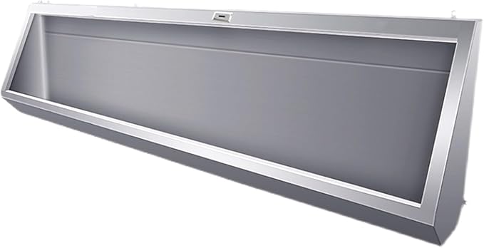 Wall-Mounted Stainless Steel Urinal Trough with Drain Pipe and Sensor, 304 Steel Commercial Multi-User Urinal, 100CM/150CM, for Schools and Construction Sites (150CM)