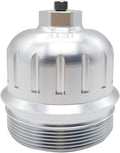 iFJF 134001 Fuel Filter Housing Cap Replacement for 2017-2024 GM Duramax 6.6L L5P Chevy Silverado/GMC Sierra 2500HD 3500HD Billet Aluminum with Drain Plug