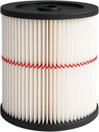 Nispira 9-17816 17816 Red Stripe Replacement HEPA Filter for Craftsman Craftsman Shop Vac Wet/Dry Vacuum 5/6/8/12/16/32 Gallon Larger, 4 Pack