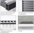 Outdoor Air Conditioner Cover Aluminum Decorative Fence Privacy Screen Protective Grilles for Heat Pumps Trash Can Enclosure Flower Stand Perfect for Concealing (White 100x50x70cm)