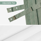 Daisy Flower Tie Up Valance Curtains for Windows, Kitchen Curtains Window Shades, Modern Art Floral Farmhouse Teal Wooden Grain Light Filtering Roman Curtain Valances for Bedroom/Bathroom/Cafe 42"x12"