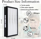 A2 True HEPA Replacement Filter, Compatible with Filtrete FAP-C02-A2, FAP-C03-A2, FAP-T03-A2 Air Purifier, Part # 1150101, 2 HEPA + 2 Carbon pre-filters