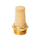 Beduan 3Pcs Pneumatic Brass Exhaust Muffler Filter,3/4" Male Thread Hex Sintered Silencer Air Line Fitting