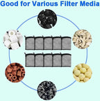 AQUANEAT 10pcs Aquarium Filter Media Bags, Fish Tank Coarse Mesh Bags with Plastic Zipper for Activated Carbon (3" x 4")