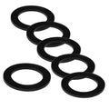 6PCS Sealing Ring for Kitchen Sink Filter, Flat Rubber Gasket for Drain Pipe, Gasket for Waste Pipe, 1.97-inch Drain Pipe, Siphon Pipe for Sink Odor Collector, 50mm Inclined Sliding Joint Rubber Ring