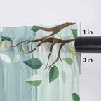 Easter Sheer Valances for Windows 54"x18", Light Filtering Kitchen Curtains Valance, Spring Watercolor Eggs Country Tulip Wooden Grain Rod Pocket Chiffon Curtains for Living Room Bedroom Cafe