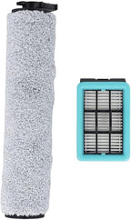 Replacement Roller Brush and Filter Kit Compatible with for CrossWave HF2/3845N/3831 Floor Scrubber Wet Dry Vacuum, Hard