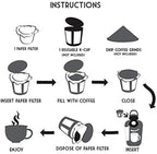 Pro Mael Disposable K Cup Filters with Lid, Coffee Filter Paper for Keurig Brewers Single Serve 1.0 and 2.0, Use with Reusable K Cup Pods (100 Count, Natural Unbleached)