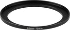 62-72mm Metal Step-Up/Down Ring Adapter Compatible with Mirrorless Cameras DSLR Lens, UV CPL ND Filter Thread Converter, Black