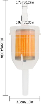 5/16 & 1/4 Inline Magnetic Fuel Filter for Lawn Mower, Small Engine, Kohler, John Deere, Kawasaki - High Flow Gas Filter with Magnet Replacement (12-Pack)