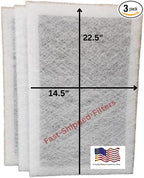 Fast-Shipped-Filters 3 Pack 16x25 Replacement Filter Pads Compatible with Dynamic Air Cleaner Refill White Actual Filter Size 14.5"x22.5"