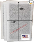 Fast-Shipped-Filters 3 Pack 20x25 Replacement Filter Pads Compatible Designed to Fit with MicroPower Guard Air Cleaner 20x25 Refill White