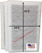 Fast-Shipped-Filters 3 Pack 16x25 Replacement Filter Pads Designed to Fit with MicroPower Guard One Hour Air Cleaner Refill White