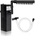 Submersible Internal Aquarium Filter Multiple Function Powerful Pump Fish Tank Filter for 10-20 Gallon Tanks 105 GPH 5W