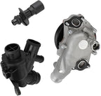 Complete Water Pump Kit with Thermostat Bolts Gaskets for Jaguar F-Pace F-Type Land Rover Range Rover V8 5.0L 2010-2018 LR010801 LR035124