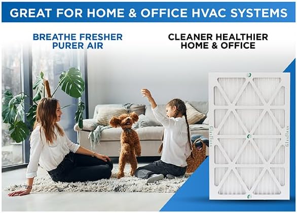 16x16x2 MERV 10 (FPR 5-6) 2" Inch Pleated Air Filters By Glasfloss. Box of 6. Actual Size: 15-1/2 x 15-1/2 x 1-3/4