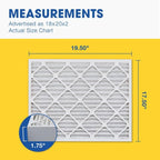 Aerostar 18x20x2 MERV 13 Pleated Air Filter, AC Furnace Air Filter, 6 Pack (Actual Size: 17 1/2" x 19 1/2" x 1 3/4")