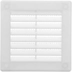 Vent Systems 3" x 3" White Plastic Soffit Vent Cover - 2 Pack - Durable Flat Square Air Vent Grille with Built-in Mesh – Weather Resistant Ventilation Grill for Wall or Ceiling – Indoor & Outdoor