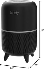Tredy HEPA Air Purifier for Home Large Room,Ozone Free Captures 99.97% Smoke Pets Danders Hair Pollen and Other Particles(Available for California)