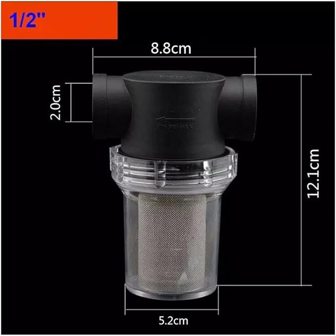 1pc Inline Strainer Kit - High Pressure Filter for Farm Equipment & Garden Hose Systems(1/2")