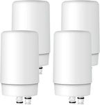Waterdrop Faucet Water Filter, Replacement for Brita® Filter, Brita® Faucet 36311 On Tap Water Filtration System, FR-200, FF-100 Replacement Filter, White (4 Packs)