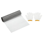 PATIKIL 40" L x 16" W Woven Wire Mesh, 100 Mesh 304 Stainless Steel Air Vent Filter Screen with Gloves for Window Security Vent Cover Filtration Animals Fence