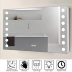 80x60cm LED Bathroom Mirror with Lights Bathroom Mirror with Demister Pad Shaver Socket for Makeup Cosmetic Shaving Wall Mounted…