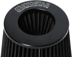 KYOSTAR Universal 3.5" (89mm) High-Flow Air Filter, Reusable Cone Cold Air Intake, High Performance Washable Clamp-On Car High Flow Air Kit, Flange Diameter: 3.5 Inch, Filter Height: 6.1 Inch, Black
