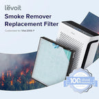 LEVOIT Genuine Vital 200S-P Air Purifier Smoke Remover Replacement Filter, Supports HEPA Sleep Mode, 4-in-1 High-Efficiency Activated Carbon Filter, Vital 200S-RF-SR, 1 Pack, Blue