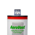 AeroVent Safe2Vent Single Filter Assembly (Part #10004701) | Fits Single-Can Systems | Reusable Top, Base & Filter Cartridge | Viz-a-Ball Indicator | Compliant in All 50 States | Made in USA