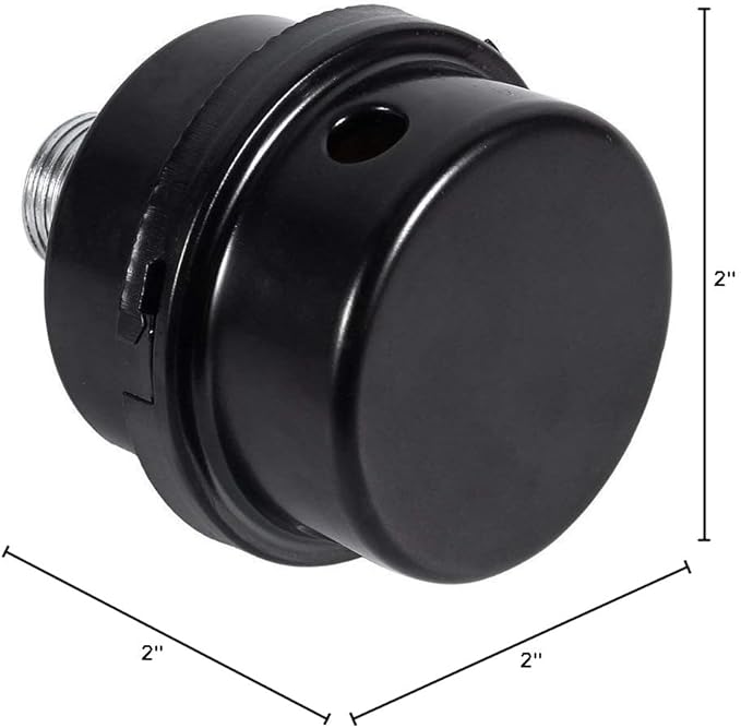 2PCS Metal Intake Filter Sound Muffler - Air Compressor Silencer (1/2"PT 20mm)