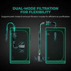 MARS Hydro 4" Smart Air Filtration Kit, Inline Duct Fan with iControl Temperature & Humidity Controller, App Remote Control, Carbon Filter Combo +25Ft Ducting, Grow Tent Hydroponics Ventilation System