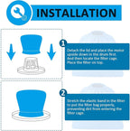 Cloth Filter for Craftsman 2&2-1/2 Gal. Shop Vac 916949, 9-16949, MICROLINED (3 Pack)