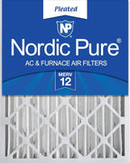 Nordic Pure 20x20x4 (Actual Size: 19 1/2 x 19 1/2 x 3 5/8) Pleated MERV 12 Air Filter 1 Pack