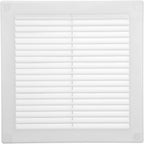 Vent Systems 4.5" x 4.5" Inch (Opening Dimensions) - Pack of 2 - Plastic White Soffit Vent Cover - Flat Square Air Vent Grille - Air Vent Deflector - HVAC 6" x 6" Inch (Overall Dimensions)