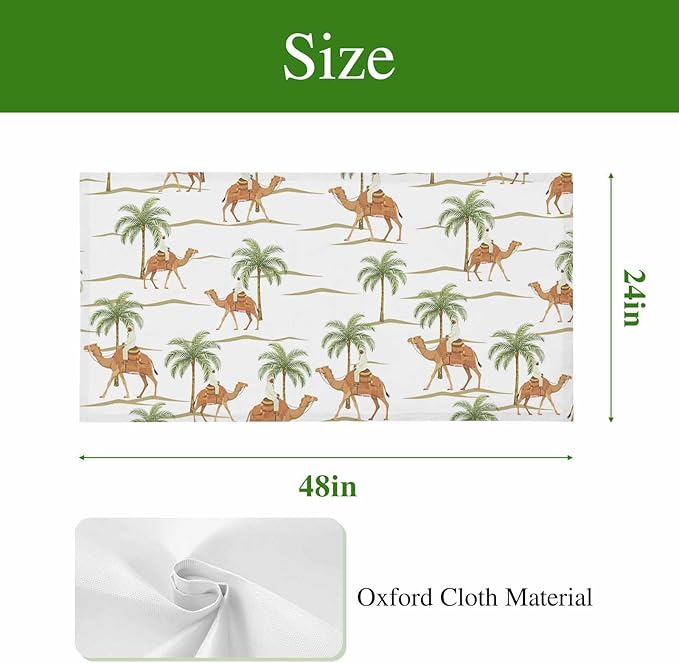 Fluorescent Light Covers for Drop Ceiling Abstract Brown Camels Palm-Trees Magnetic Light Filters, Vintage Deserts Ceiling Shade Filters for Home Classroom Office,2x4 ft,1Pack