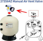 273564 273564Z Manual Air Relief Valve, Compatible with Pentair for Triton II,Triton C,TR100C and TR140C Pool Spa Sand Filters,Replacement for Pool and Spa Filter Air Relief Valve Assembly