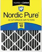 Nordic Pure 20x25x4 (Actual Size: 19 1/2 x 24 1/2 x 3 5/8) Furnace Air Filters MERV 10 Pleated + Carbon 1 Pack