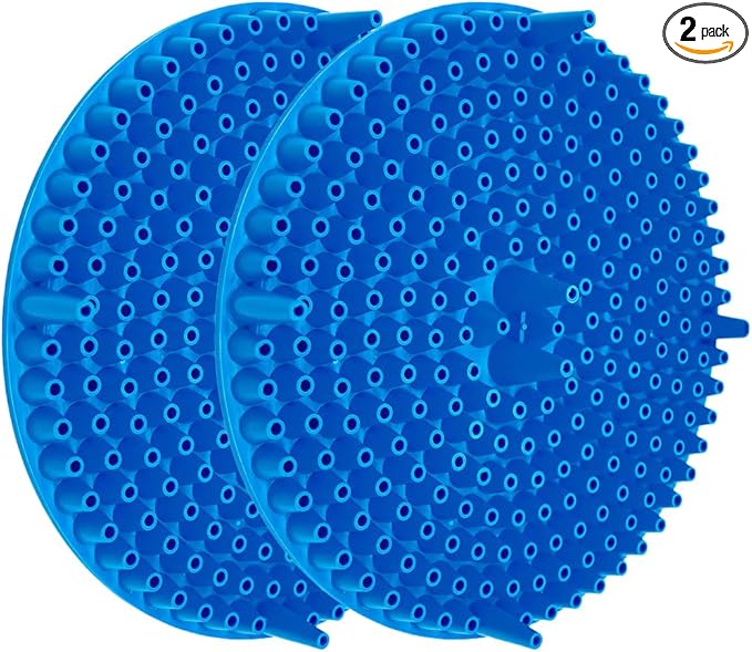 2PCS Car Wash Bucket Grit Trap Insert, 10.2" Vehicle Detailing Washing Filters for Dirt & Debris Trapping, Auto Collecting Sediment Cleaning Tool, Universal for SUV Sedan Truck (Blue)