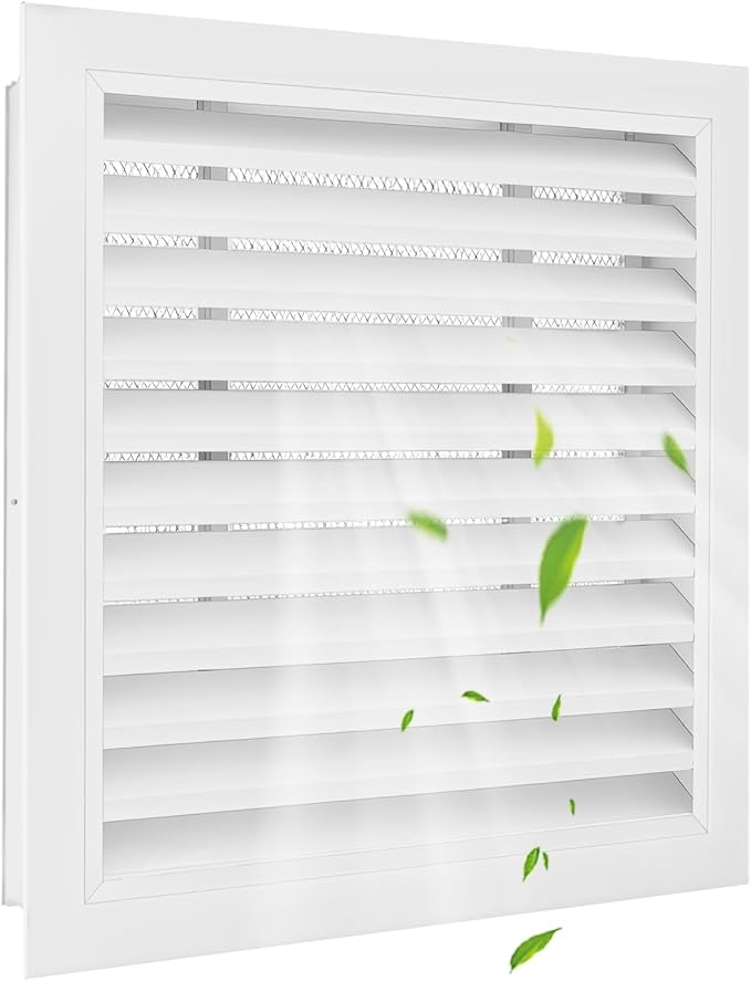 12"x12"Aluminum Gable Vent - Shed Vents with Screen,Vent Opening: 10" x 10"，Ideal for Attics and Wall, Elevating Ventilation in Clean Spaces, Featuring a Refined Design