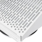 Vent Systems 8" Inch Exhaust Vent Cover with Rubber Gasket - White Galvanized Steel - Robust and Weatherproof Outdoor Air Exhaust Box - Duct or Surface Mounting - Rain and Snow Protection