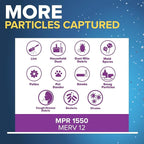Filtrete 16x25x5 AC Furnace Air Filter, MPR 1550, MERV 12, Fits Honeywell & Trion AirBear, CERTIFIED Asthma & Allergy Friendly, Electrostatic Air Filter, 1-Pack (actual size 15.75 x 24.13 x 4.88)