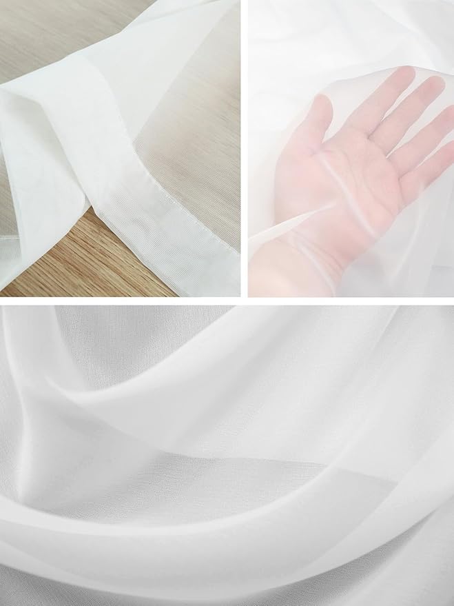 Sheer Curtains 96 Inches Long, Summer Whale Semi Sheer Curtains Light Filtering Window Treatment, Ocean Watercolor Wooden Grain Blue Privacy Voile Drapes for Living Room Bedroom 52x96 Inch