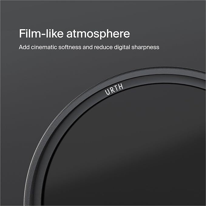 Urth 55mm Ethereal Black Mist ¹⁄₁ Diffusion Lens Filter (Plus+) - Cinematic Effect, 20-Layer Nano-Coated Light Dispersing Particles