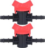 Regulator ABS Plastic Liquid Control Stop Valve for Domestic Water Pumps Solar Water Heaters Construction Sites 2PCS Straight Through Valve (8MM regulator)