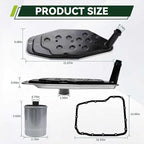 YEEDO 45RFE 545RFE 68RFE Transmission Filter Oil Pan Gasket Kit Fit for Ram Dodge Chrysler Aspen Dakota Durango Jeep Commander Grand Cherokee Replaces 5013470AC 4799507