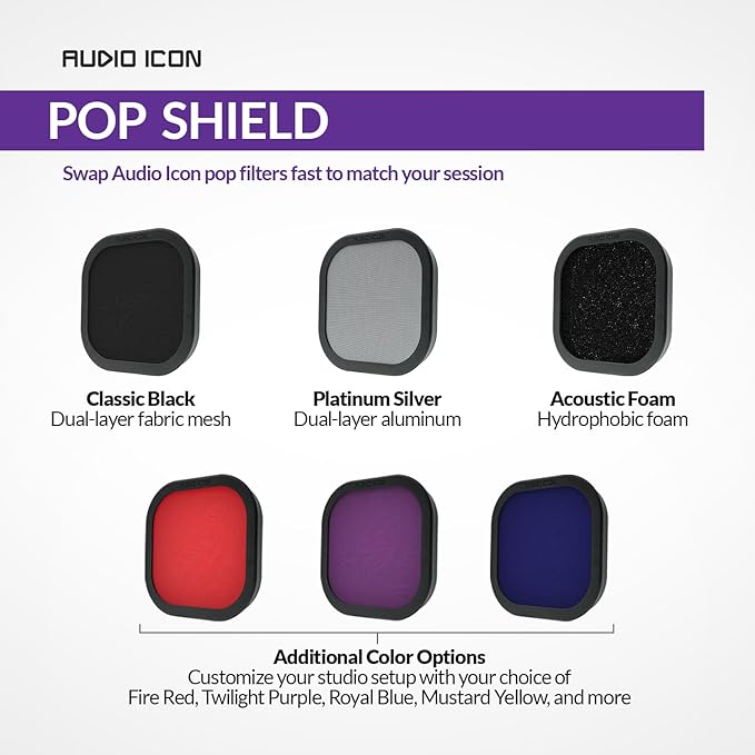 Soundbox Vocal Recording Isolation Booth | Portable Microphone Shield, Pop Filter for Studio-Quality Sound for Singing, Podcasting, Acoustic High-Density Foam Ball, Mic Soundproof Box (Metal)